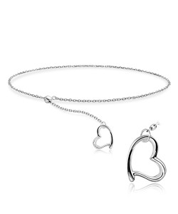 Lovely Heart Silver Bracelet BRS-447